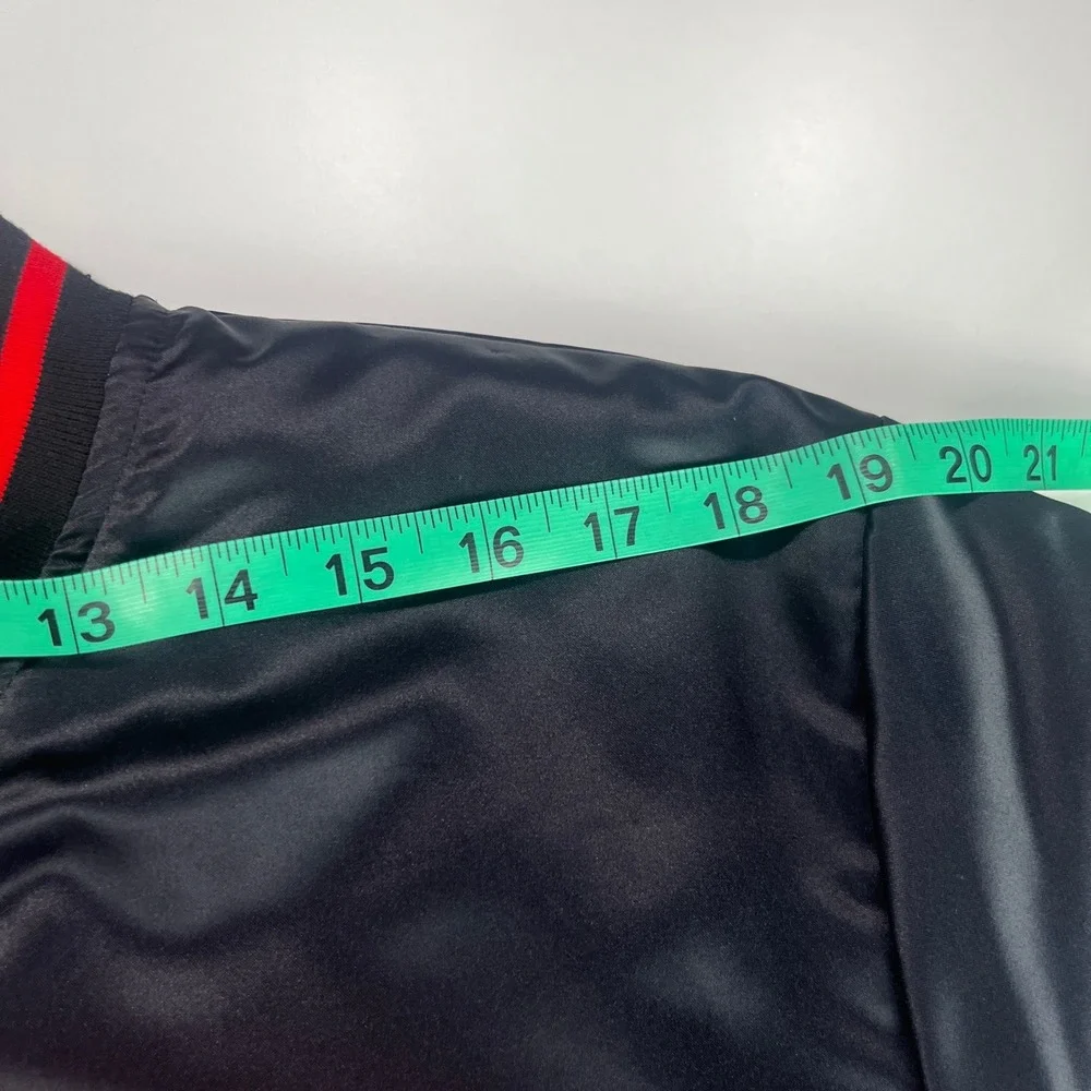Chalk Line WWE WWF NWO New World Order Satin Bomber Jacket Mens M Black Red 2017